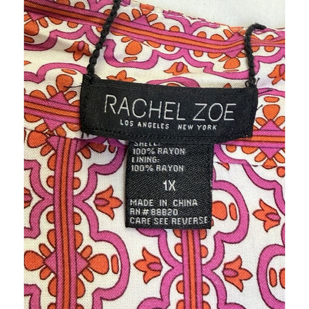 Rachel Zoe Kimono Women’s Sz 1x Reversible Cardigan Belted Open Front Colorful - Picture 4 of 8